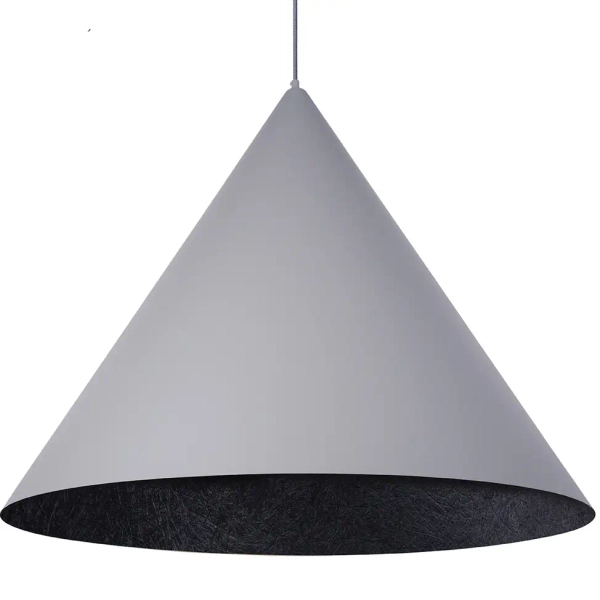 Skandynawska lampa wisząca VESUVIO 41055 stożek szary czarny