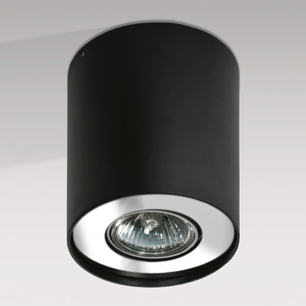 Sufitowa lampa sypialniana Neos nad łóżko czarna chrom