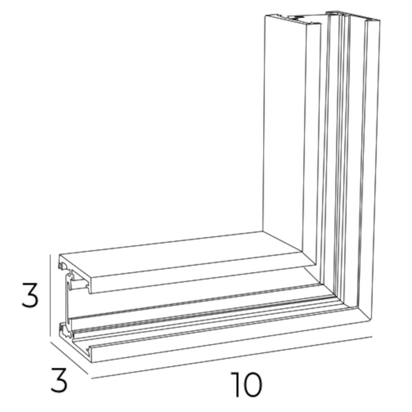 Kątownik nasufitowy i ścienny Magnetic MT0014 Maxlight czarny