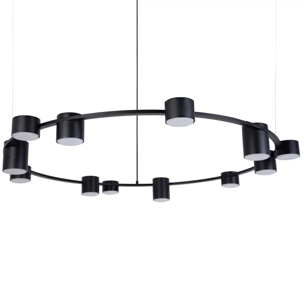 Żyrandol do jadalni okrąg Kodo 12 41339 nad stół downlight czarny