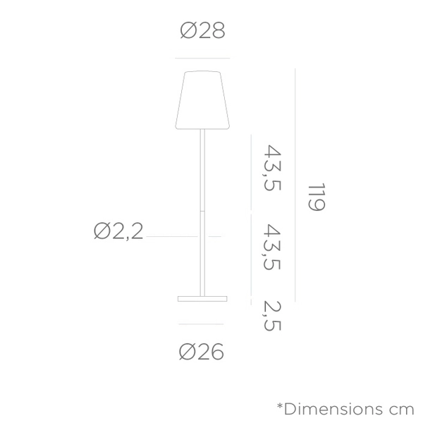 Solarna lampa podłogowa na pilot LOLA LUMLLS120BRSSNW IP44 mosiądz biały