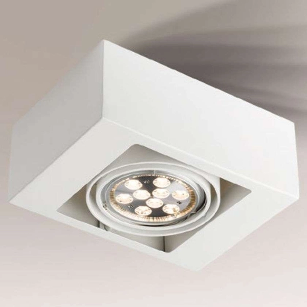 LAMPA sufitowa UTO 7097 Shilo natynkowa OPRAWA kostka cube biała