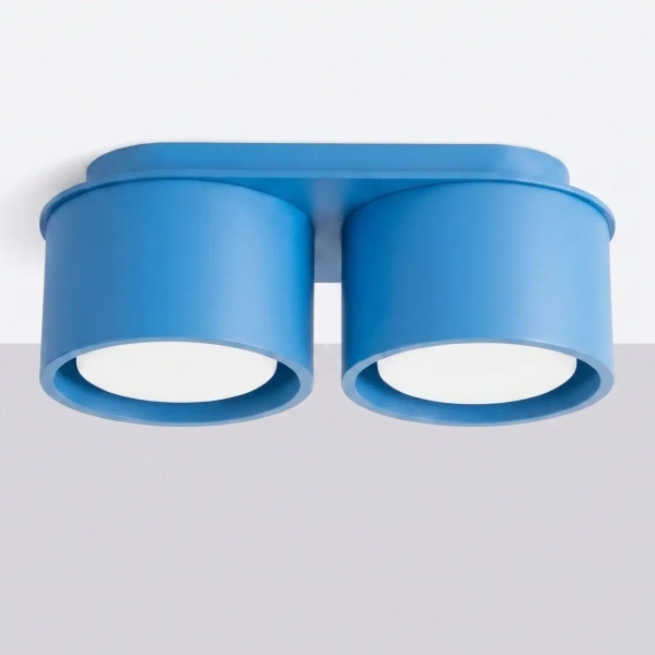 Sufitowy downlight MODO błękitny SL.2487 2xGx53 metalowy do jadalni