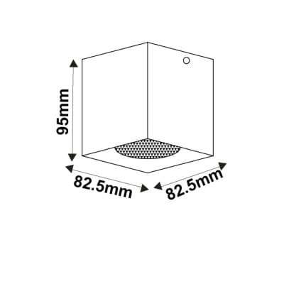 LAMPA sufitowa BODI 09101/01/30 Lucide downlight metalowy prostokątny czarny