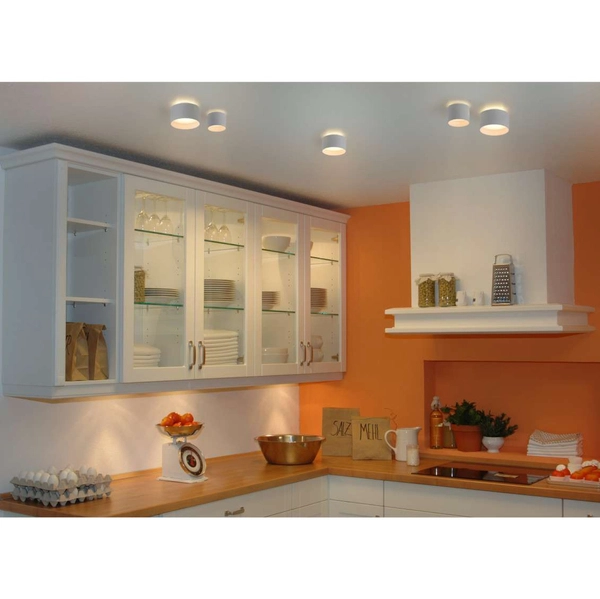 Biurowa LAMPA sufitowa TRIOS 4119423 Nave metalowa OPRAWA plafon LED 12W 3000K + 4000K okrągły biały