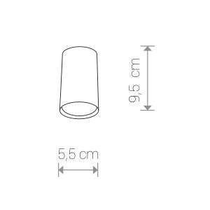 LAMPA sufitowa EYE S 6836 Nowodvorski metalowa OPRAWA downlight tuba czarna