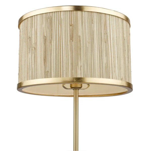 Nocna lampka z abażurem Fenella FEN4235 trawa morska złota