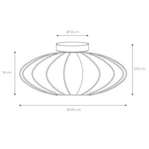 Materiałowa lampa sufitowa Corina 03147/40/38 siatka beżowa
