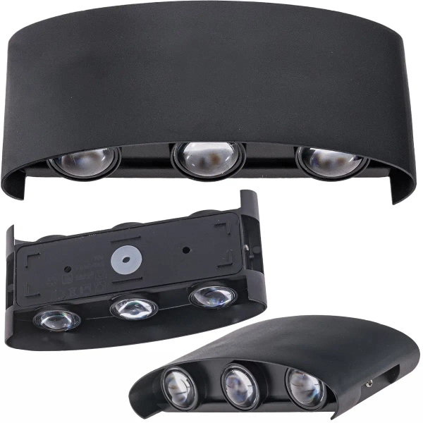 Elewacyjna lampa Clada CGCLADALED6W LED 6W 4500K góra-dół IP65 czarny