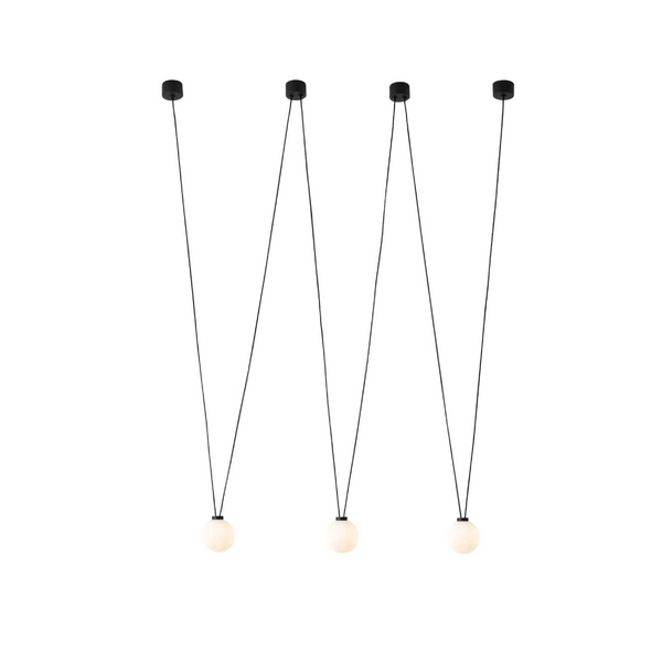 LAMPA wisząca Movo III Orlicki Design loftowa OPRAWA szklany ZWIS kule balls czarne białe