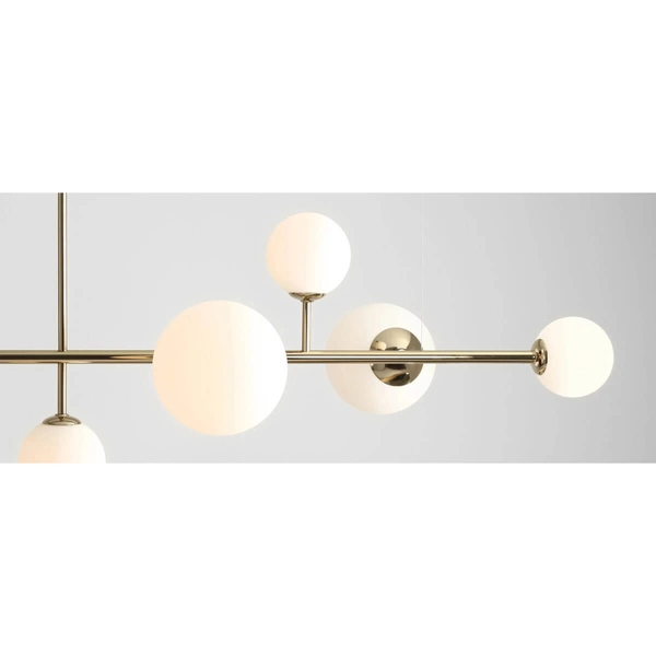 Modernistyczna lampa DIONE 1092K30 Aldex wisząca nad stół złota