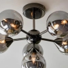Sufitowa lampa do salonu Oscar 101147 loftowa czarny przydymiony