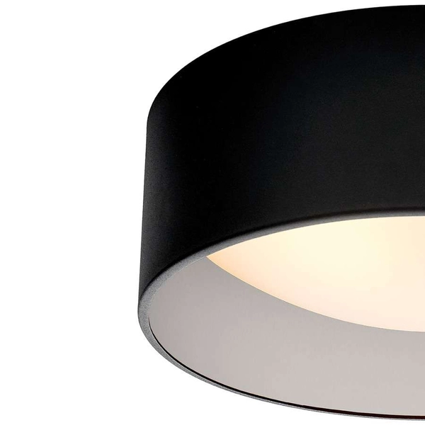 Plafon LAMPA sufitowa VERO 30444202 Kaspa metalowa OPRAWA okrągła czarna