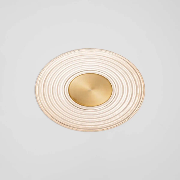 Lampa ścienna BERMUDEZ złota LE44929 1xLED 8W 3000K owalna ryflowana