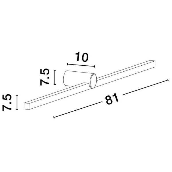 Naścienna lampa RAFAEL LE44422 LED 17W 3000K IP54 listwa czarna