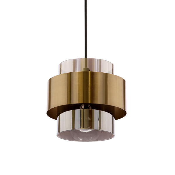 Wisząca lampa nad stół Spiega 31-09494 Candellux tuba czarna mosiądz