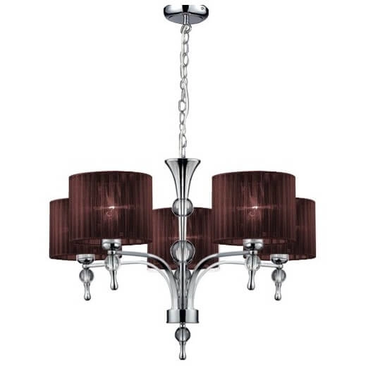 Wisząca lampa jadalniana Impress elegancka brązowa chrom