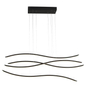 Designerska lampa wisząca Waves LED 70W 3000K do jadalni czarna