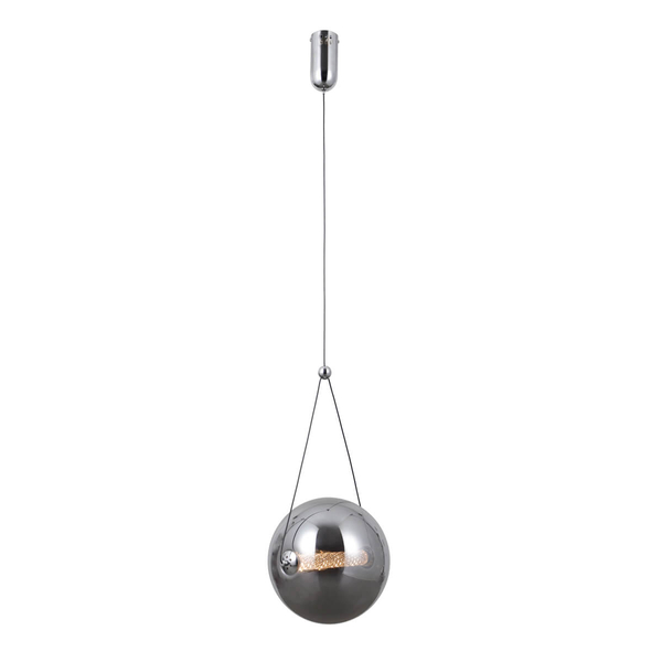 Wisząca lampa Rastia PND-34361-L-CH-SG Italux LED 12W 3000K kula chrom