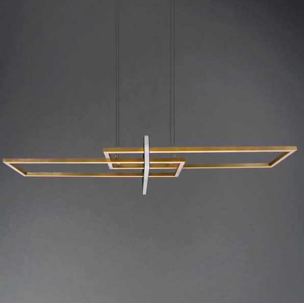 Wisząca lampa LED ZENITRA DL308320310 zwis 34W 3000K złote ramki