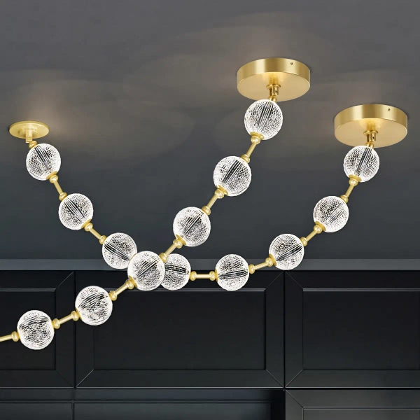 Regulowana lampa sufitowa Marni QN-MARNI-8P-148-NBR LED 38W 3000K mosiądz