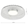 Kryształowy plafon Leena LEE5208 LED 16W 2700K okrągły chrom