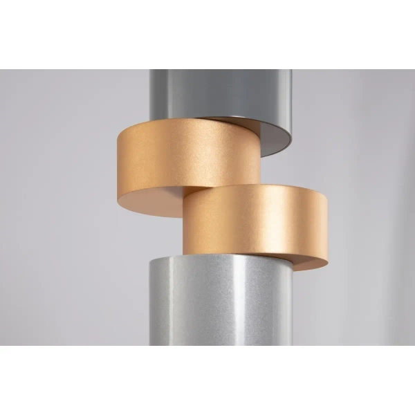 Designerska lampa wisząca Palette MOD303PL-01CFL2 Maytoni tuba szara mosiądz