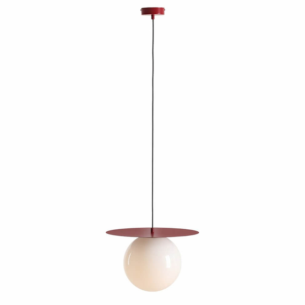 Lampa wisząca molekułowa Loop 1125G15_L Aldex bańki szklana czerwona
