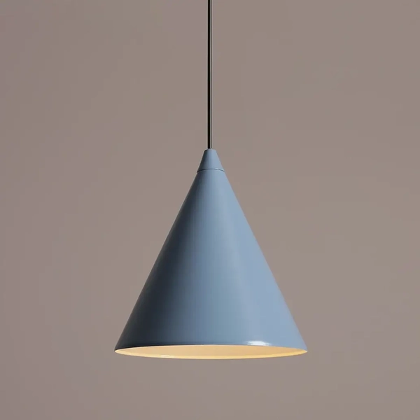 Stożkowa lampa wisząca Form 1108G16 Aldex do przedpokoju niebieska