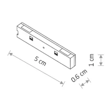 Prosty moduł przewodzący do szyn 1-obwodowych 11734 czarny