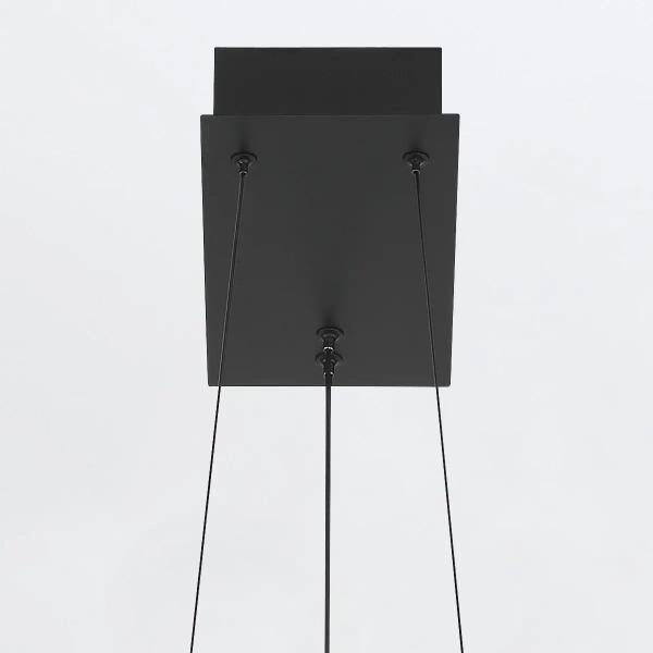 Metalowy żyrandol Seraph QN-SERAPH-LP-L-BLK LED 57W 3000K matowy czarny