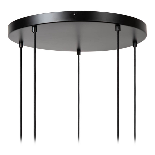Wielopunktowa lampa wisząca Ilona 45408/15/99 czarna zielona bursztynowa