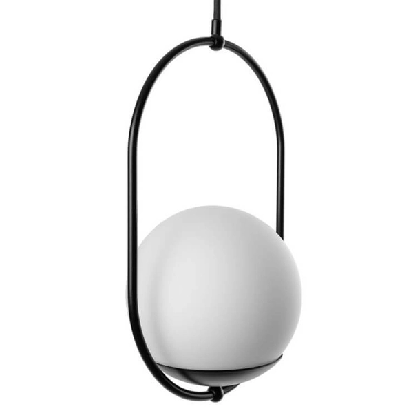 Modernistyczna lampa wisząca Koban KOB122P0 kulista czarna biała