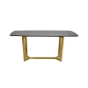 Ceramiczny stół ODEON czarny złoty KH1501100242 do jadalni szer. 180 cm