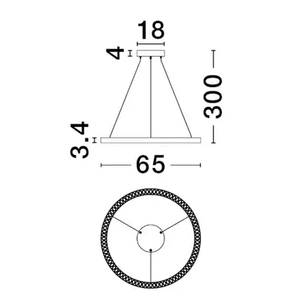 Lampa liniowa wisząca TARVANA LE45409 LED 27W 3000K do salonu biały