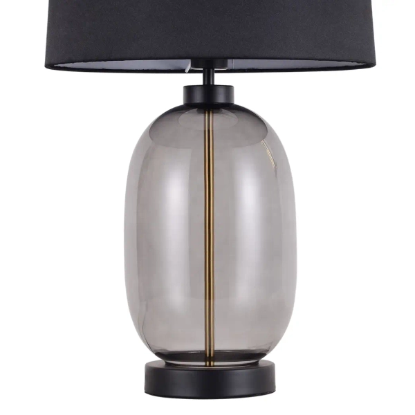 Stołowa lampa do salonu Amur LP-919/1T smoked przydymiona czarny