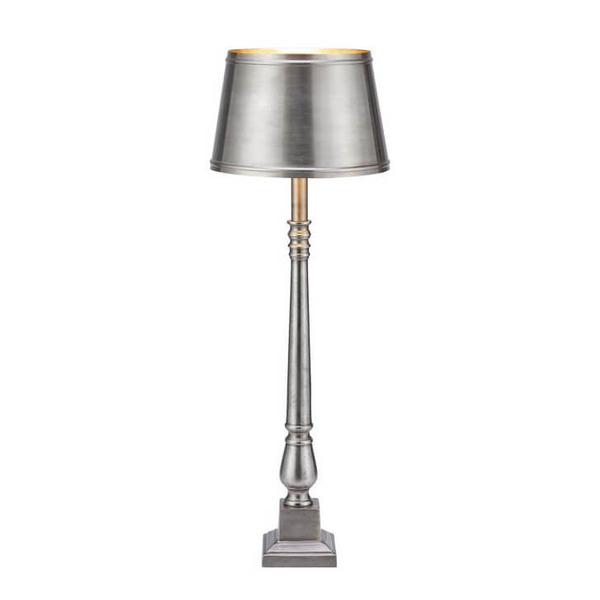 Antyczna lampa stołowa Metallo 108775 Markslojd metalowa srebrna