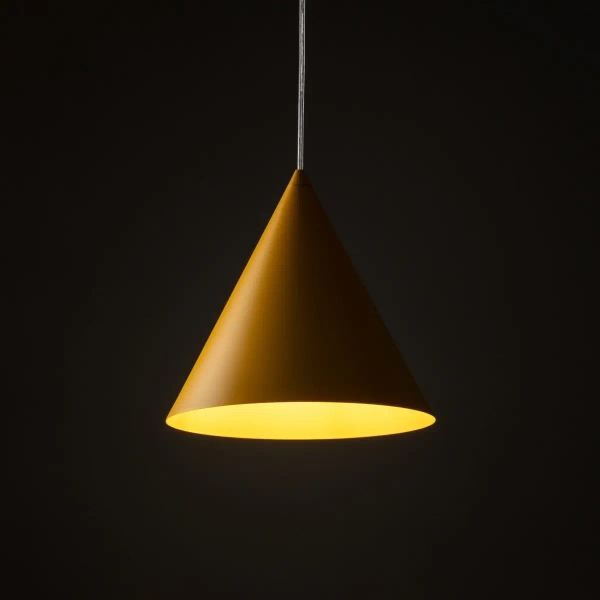 Wisząca lampa salonowa CONO 10066 stożkowa żółty