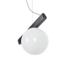 Szklana lampa wisząca BALANCE biała grafitowa MSE1501100489 1xG9 Ø35 kulista