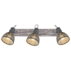 Potrójna lampa sufitowa Mori 54661-3 Globo regulowana drewniana szara