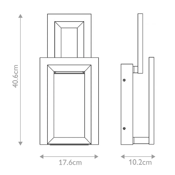 Prostokątny kinkiet ścienny Inizio QN-INIZIO-1W-BG LED 20W 3000K złoty