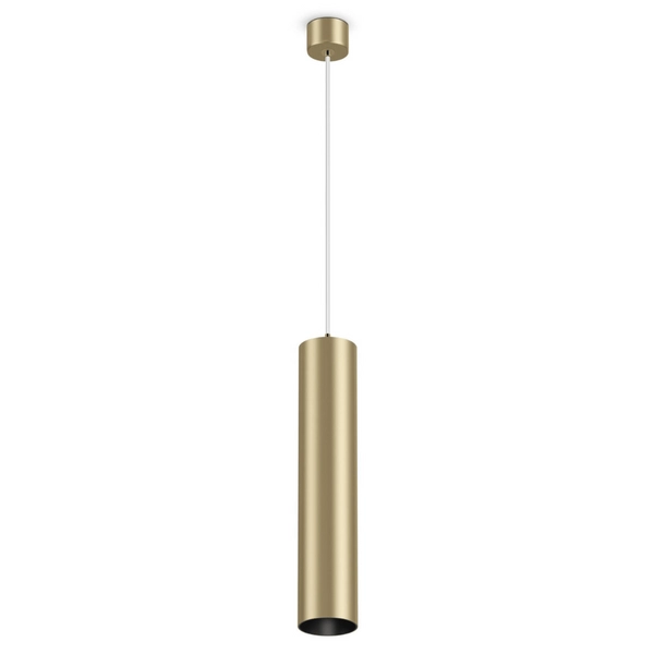 Lampa wisząca Focus P075PL-01MG nad stół tuba złota