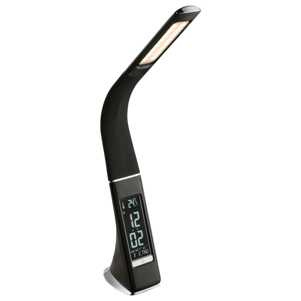 LAMPKA biurkowa SOPHIE 58335 Globo gabinetowa LAMPA stojąca LED 6,5W z zegarkiem szara