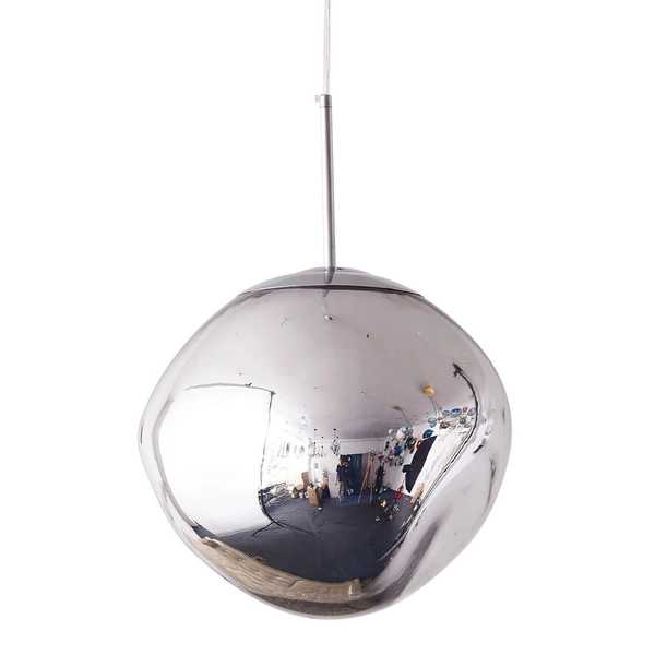 Lampa wisząca bańka GLAM MP-1239-280 chrome połyskująca miedziana