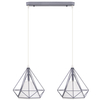 Druciana LAMPA wisząca Piramida 8803/2 ZWIS - 03 Elem metalowa OPRAWA loftowy zwis piramidy szare białe