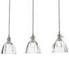 Lampa potrójna wisząca Hadano HAD3661-11 szklana chrom przezroczysty