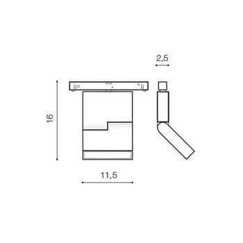 Lampa do szyn magnetycznych Aldo AZ4626 LED 12W 3000K biała