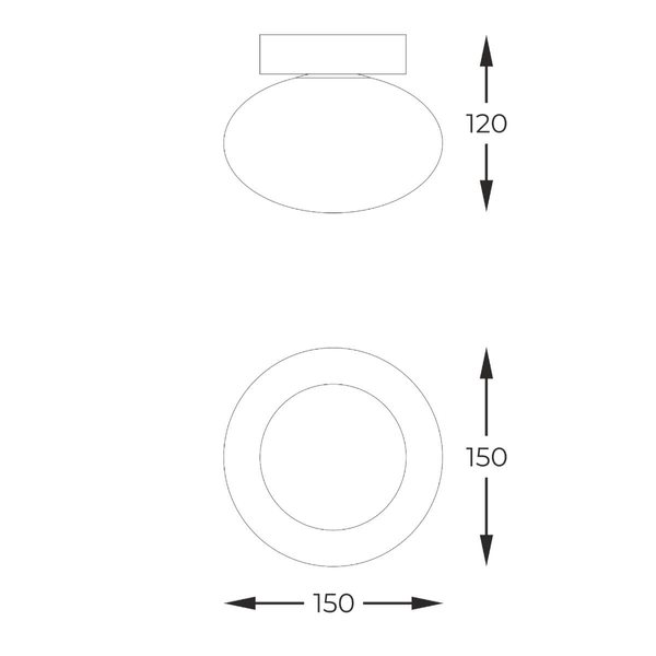 Owalny plafon do przedpokoju Omi 1189 Zumaline szklany biały złoty