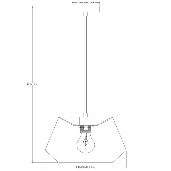 Wisząca lampa z abażurem Jessica 10421/30/36 Lucide bawełniana szara czarna