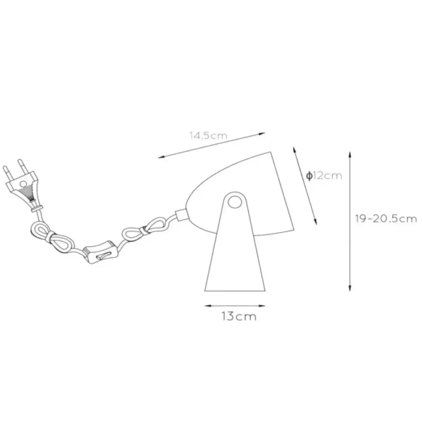 Nocna lampka z regulacją CHAGO 45564/01/36 do sypialni Lucide szary